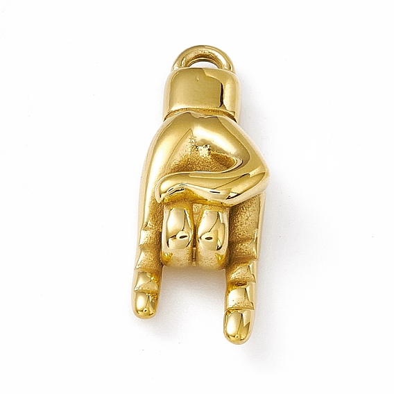 Ионное покрытие (ip) 304 подвески из нержавеющей стали для ручной полировки, камень на руке символ очарования