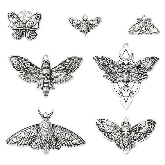35 шт 7 стили подвески из сплава в тибетском стиле, прелести мотылька