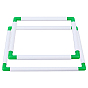 2Pcs 2 Styles Rectangle Plastic Embroidery Hoops, Cross Stitch Hoop, Embroidery Sewing Stand Tools, Rectangle