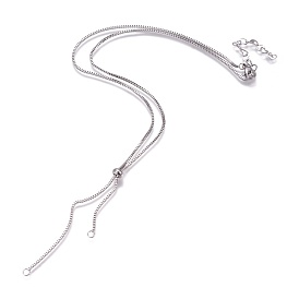 Stainless Steel Necklace Making, with Box Chains, Heart Link Chains and Lobster Claw Clasps