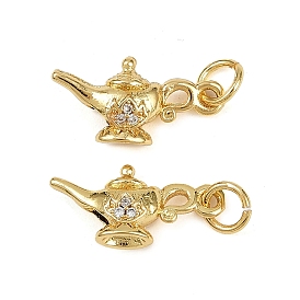 Латунные микро проложить кубического циркония подвески, чайник прелести, без кадмия и без свинца, стойки покрытие, долговечный, с целью перехода в кольце