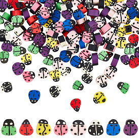 SUPERFINDINGS 240Pcs 8 Colors Handmade Polymer Clay Beads, Ladybug