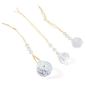 3шт. 3 виды стеклянных подвесных светильников для сада и улицы