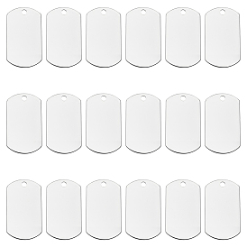 100 шт. 304 подвески из нержавеющей стали, прямоугольные, штамповка пустой метки