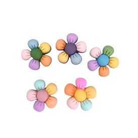 Opaque Resin Cabochons, for Hair Accessories, Flower