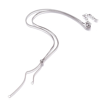 Stainless Steel Necklace Making, with Box Chains, Heart Link Chains and Lobster Claw Clasps