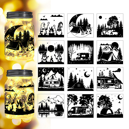 ПВХ силуэтная бумага, для светового оформления, световой короб вырезанный из бумаги, прямоугольные