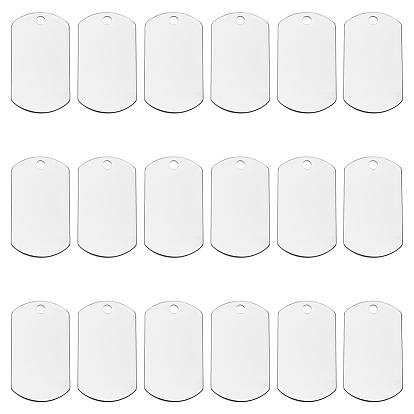 100 шт. 304 подвески из нержавеющей стали, прямоугольные, штамповка пустой метки