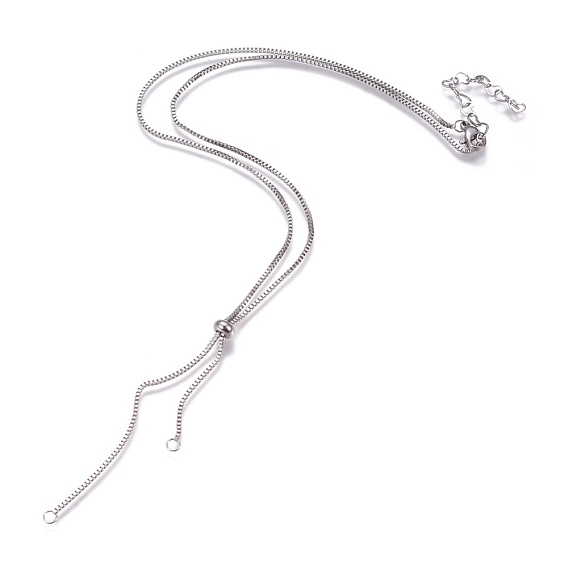 Stainless Steel Necklace Making, with Box Chains, Heart Link Chains and Lobster Claw Clasps