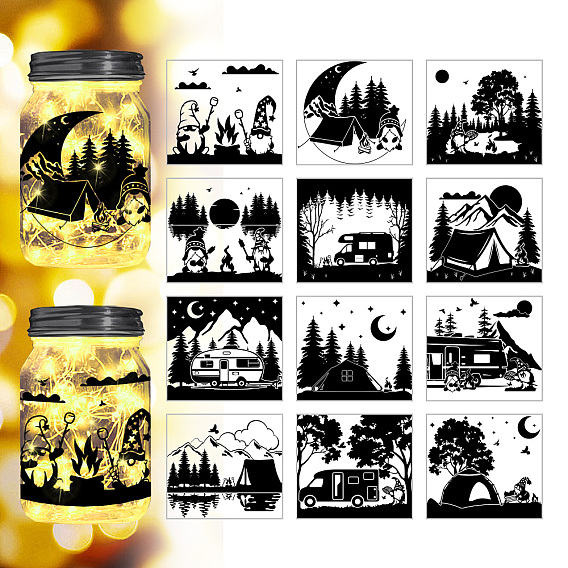 ПВХ силуэтная бумага, для светового оформления, световой короб вырезанный из бумаги, прямоугольные