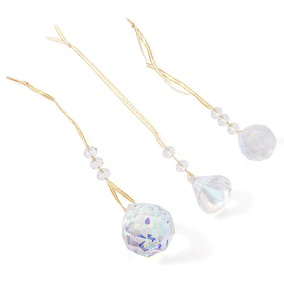 3шт. 3 виды стеклянных подвесных светильников для сада и улицы