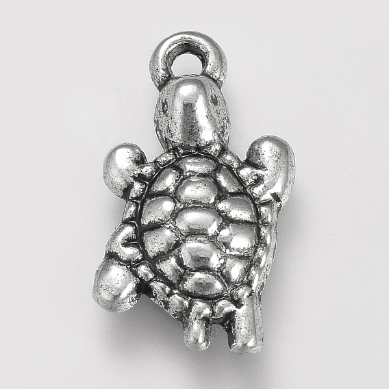 Сплавочные подвески тибетского стиля, без кадмия и без свинца, черепаха