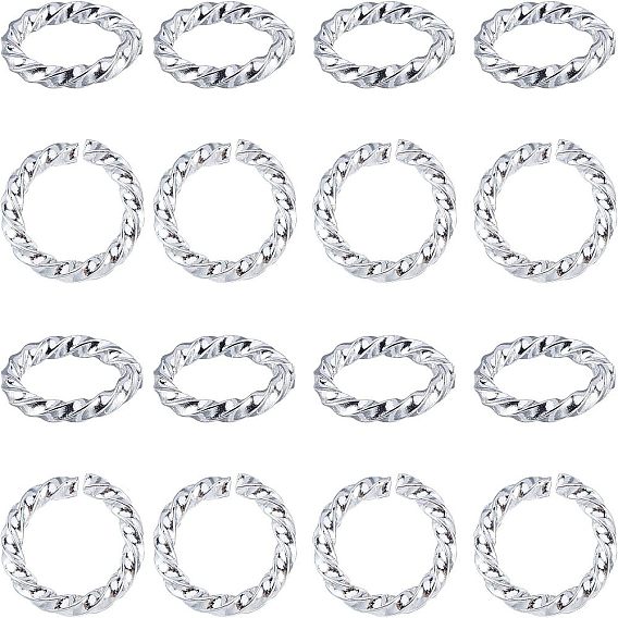 304 Edelstahl Ringe springen, offene Ringe springen, verdreht