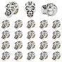 50Pcs Skull Alloy European Beads, Large Hole Beads