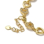 Rack Plating Brass Micro Pave Clear Cubic Zirconia Necklaces, Lead Free & Cadmium Free, Heart