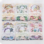 10Pcs Fairyland Bridge Paper Self-Adhesive Stickers, for DIY Photo Album Diary Scrapbook Decoration