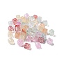 Transparent Crackle Glass Beads, Square