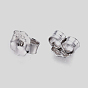 925 Sterling Silver Friction Ear Nuts, with 925 Stamp