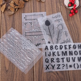 Tampons en plastique transparent, pour scrapbooking diy, album photo décoratif, fabrication de cartes, feuilles de timbres