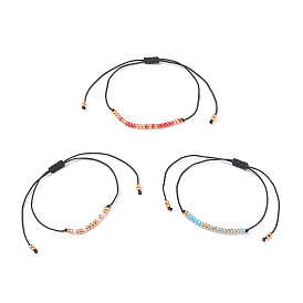 Morse Code I LOVE YOU/Journey/Friend Bracelets, Glass Seed Beaded Braided Bead Bracelet, Adjustable Bracelet Gift for Women