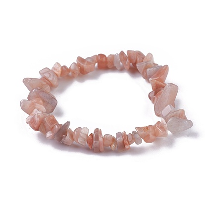 Natural Gemstone Beads Stretch Bracelets, with Korean Elastic Crystal Thread