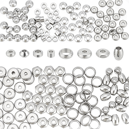 160 шт. 8 стили 304 проставки из нержавеющей стали, разнообразные