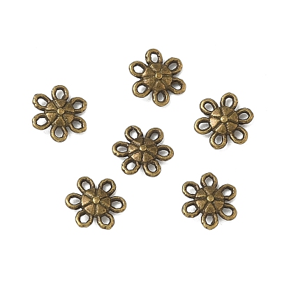 Tibetan Style Links, Lead Free and Cadmium Free, Flower