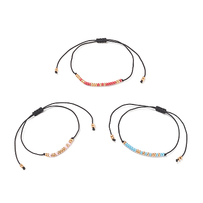 Morse Code I LOVE YOU/Journey/Friend Bracelets, Glass Seed Beaded Braided Bead Bracelet, Adjustable Bracelet Gift for Women