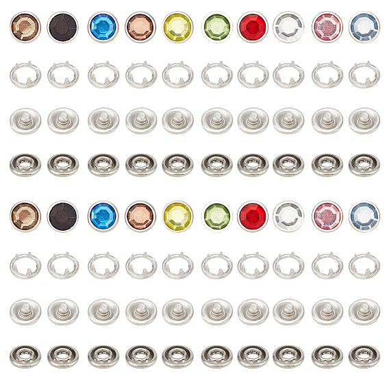 20 наборы 10 цвета 4 шт. кнопка из латуни и смолы, хлопчатобумажная одежда покрывает пряжку