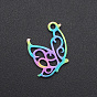 Ion Plating(IP) 201 Stainless Steel Pendants, Butterfly, Laser Cut
