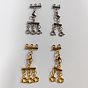 4Pcs 4 Styles Multi-Strand 304 Stainless Steel Lobster Claw Clasps, with Spring Ring Clasps