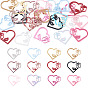 24шт 12 цвета акриловые подвески для бокалов, бокал маркер, Сердце с розой