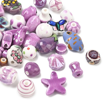 Handmade Porcelain Beads, Mixed Shape