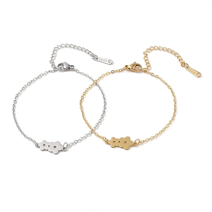 304 Браслеты из нержавеющей стали, цветок