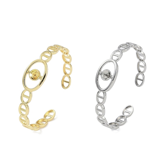 Изготовление браслета-манжеты с открытыми манжетами из латуни Mariner Link, за половину пробурено бисера