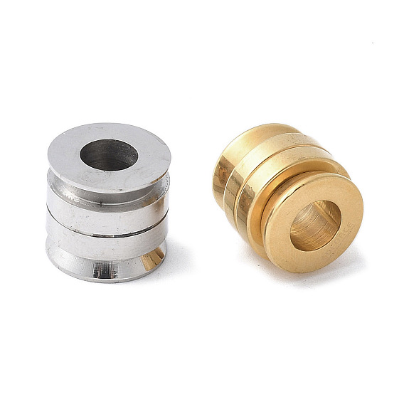 304 из нержавеющей стали европейские шарики, бусины с большим отверстием, ионное покрытие (ip), колонка