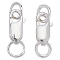 10 шт. 2 стили 925 застежки-лобстеры из стерлингового серебра, с прыжковых колец