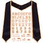 1 Écharpe de remise de diplôme en polyester (pièce), avec 43 pièces de film de transfert thermique PET lettres et chiffres