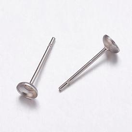 304 Stainless Steel Stud Earrings Findings