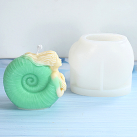 Food Grade DIY Silicone Goddess Statue Candle Molds, for Candle Making, Snail