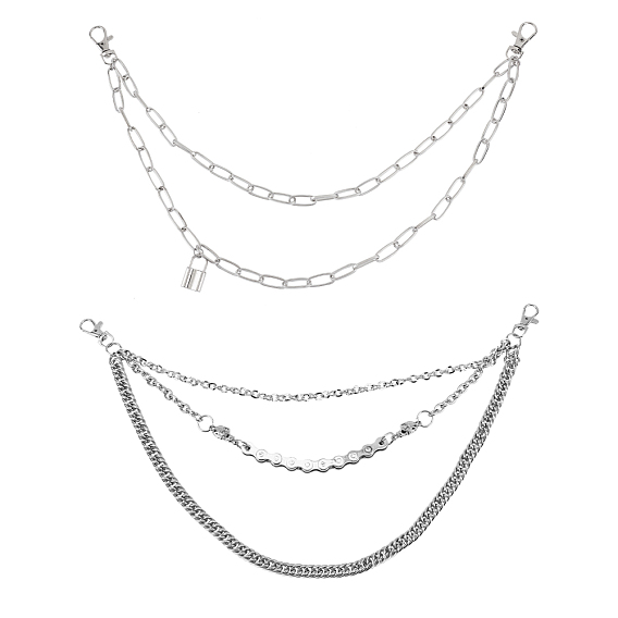 Alloy Chains Belt, with Iron Swivel Clasps, Garment Accessories