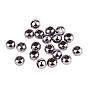 202 Edelstahl runde Perlen, 6 mm, Bohrung: 3 mm