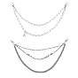 Alloy Chains Belt, with Iron Swivel Clasps, Garment Accessories
