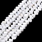 Electroplate Opaque Glass Beads Strands, Triangle, Faceted, AB Color Plated