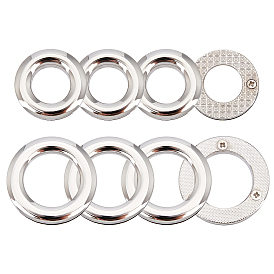 8pcs 2 boucles de sac à main en alliage de style anneau torique, accessoires de chaussures en cuir faits à la main bricolage