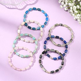 Эластичные браслеты из натуральных драгоценных камней и синтетического немагнитного гематита для женщин и мужчин., баррель