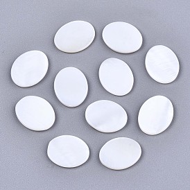 Coquille eau douce naturelle cabochons, ovale