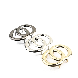 Hebillas decorativas de aleación con forma de anillo, decoraciones bolsa