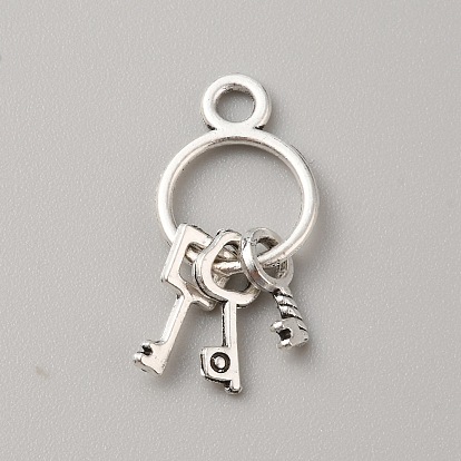Colgantes de la aleación, anillo con dijes de llave