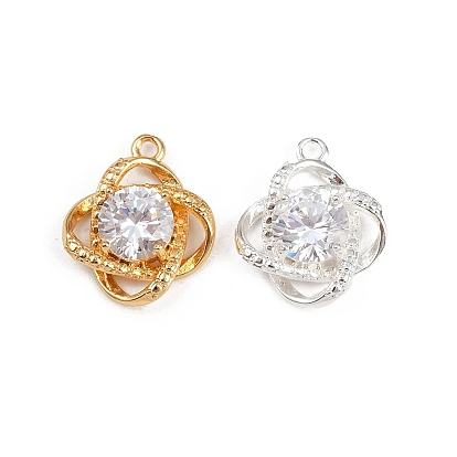 Кулон из циркония, цветок